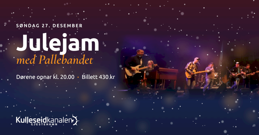 Plakat for Julejam med Pallebandet